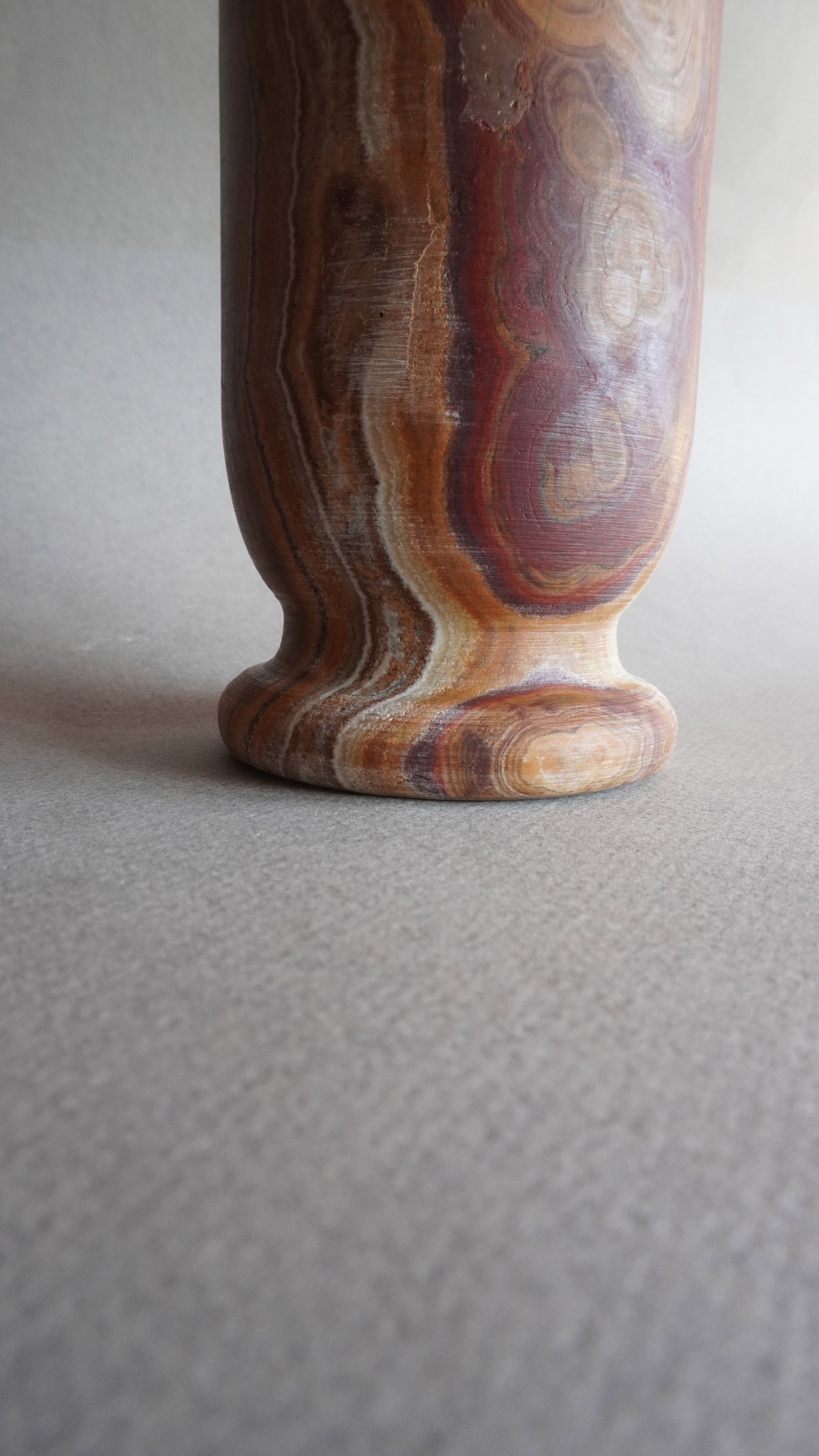 Tall stone vase with pampas grass, rustic modern onyx vase centerpiece
