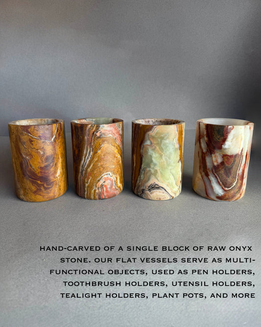 Blush, sandstone, and light | SAÉA Flat Onyx Vessel