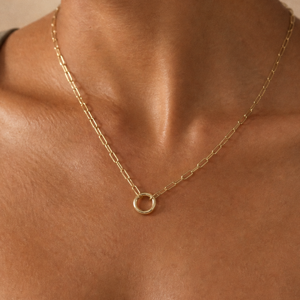 SAÉA Paperclip Chain Necklace in Gold