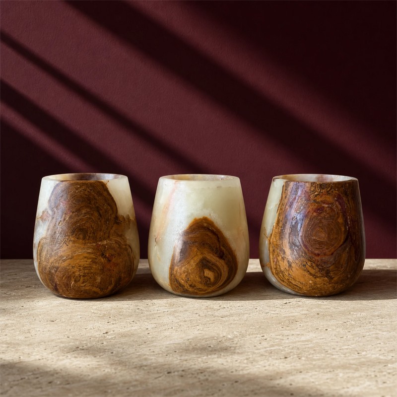 Green Onyx Curved Vessel | SAÉA