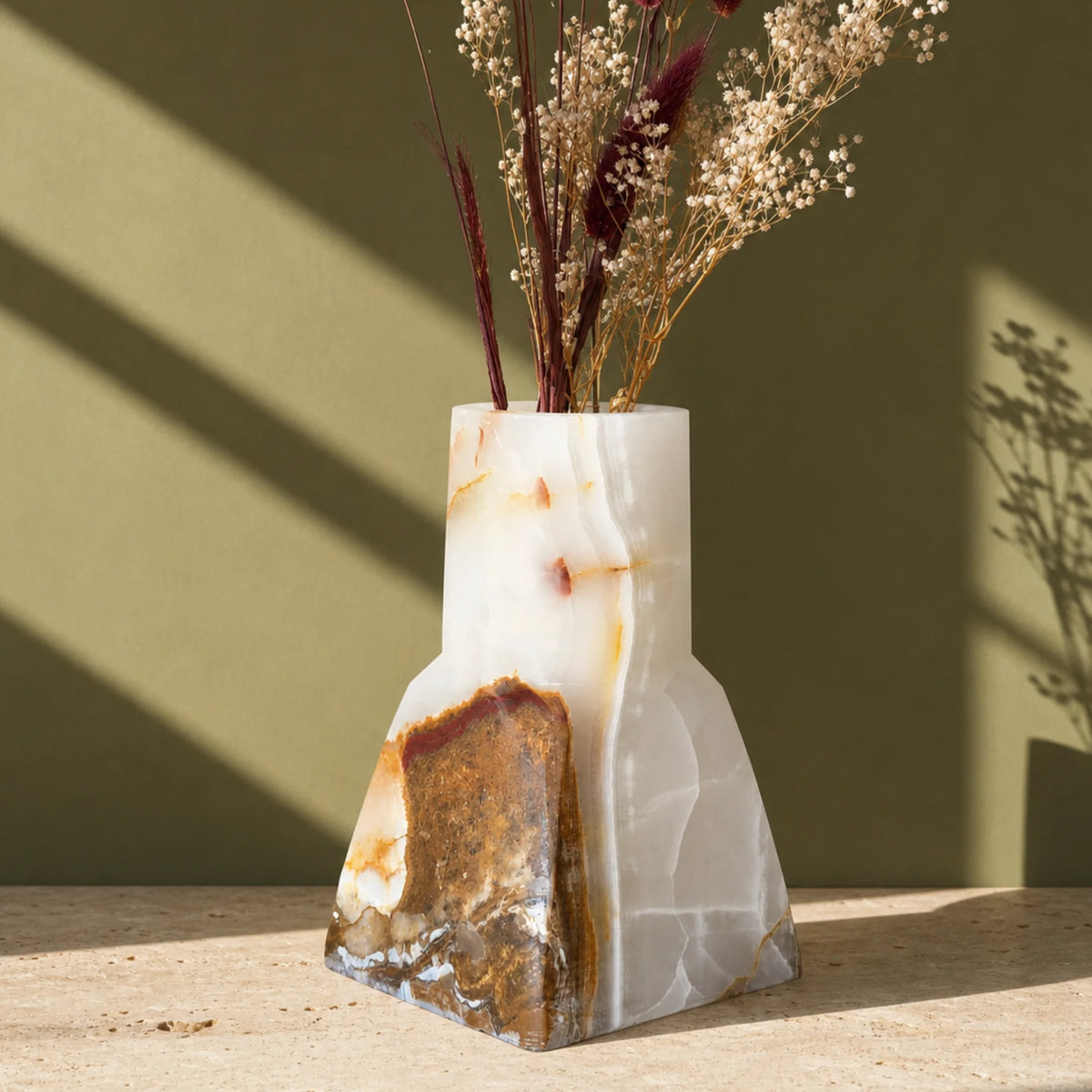 Ivory & Cognac | SAÉA Onyx Bud Vase