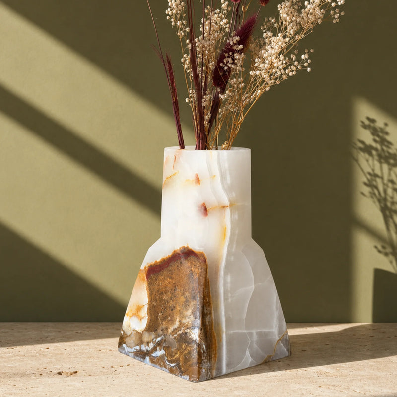 Ivory & Cognac | SAÉA Onyx Bud Vase