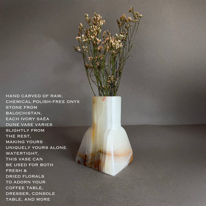 Ivory and soft stone | SAÉA Dune Vase