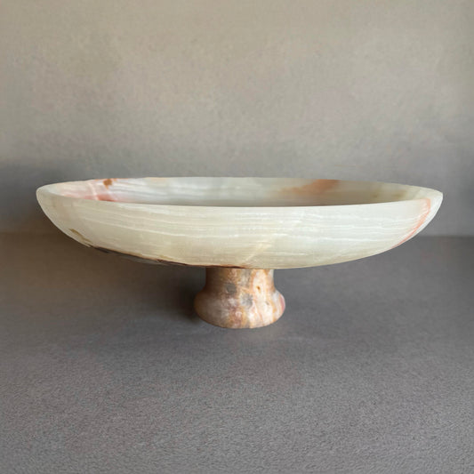 Cream, peach, and warm amber | SAÉA Centerpiece Pedestal Bowl