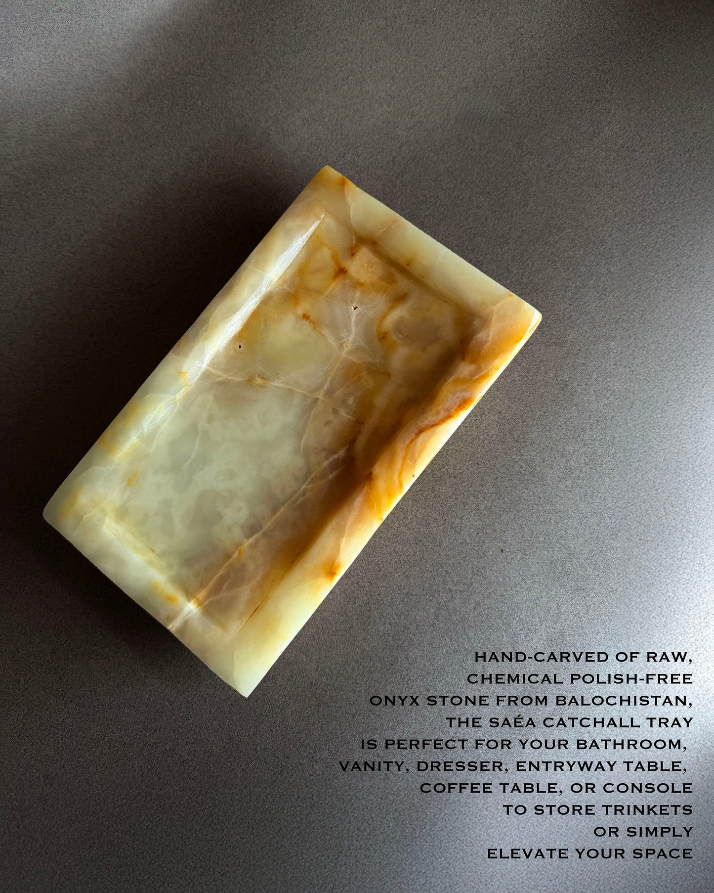 Peach & honey | SAÉA Onyx Catchall Tray