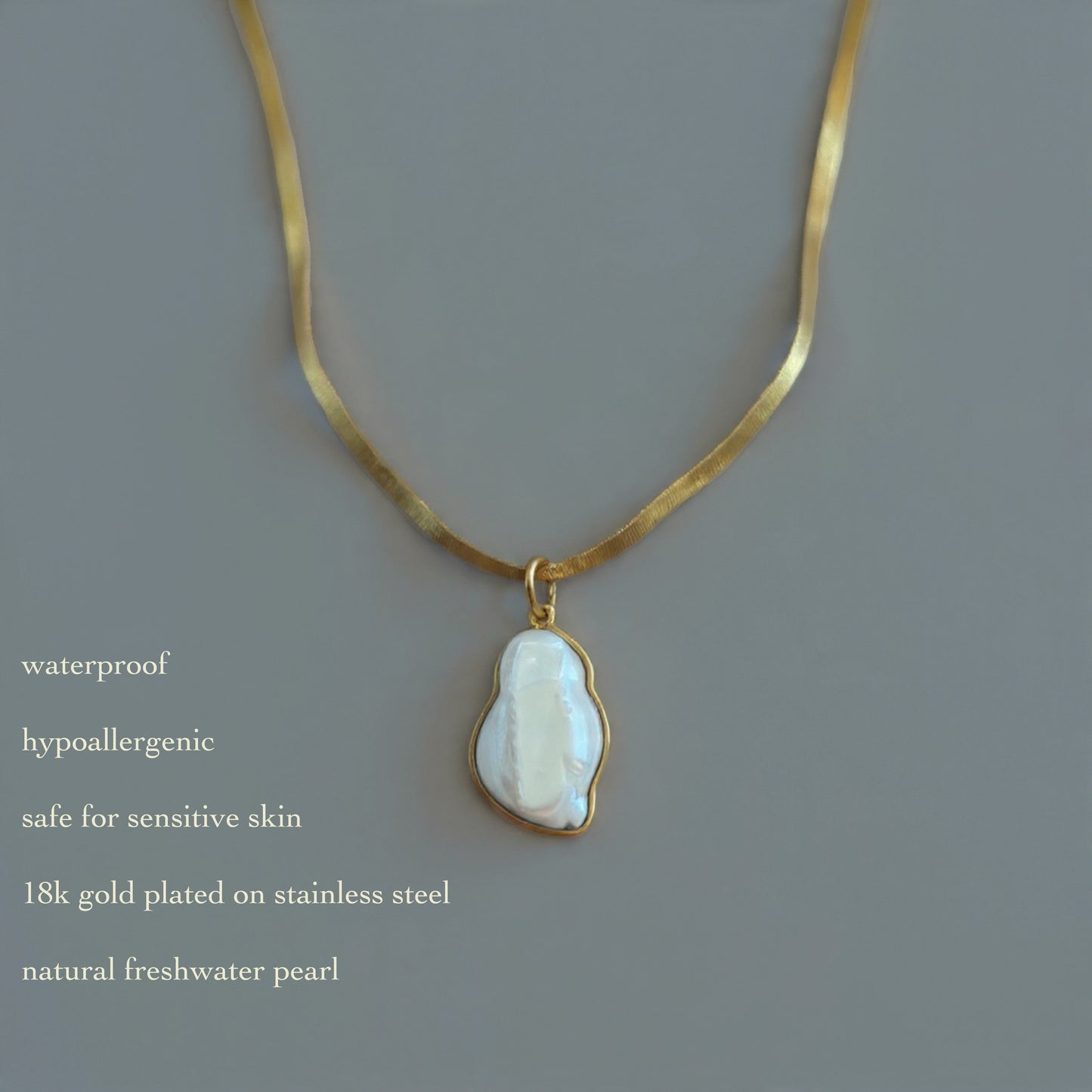 SAÉA Pearl Herringbone Choker in 18K Gold