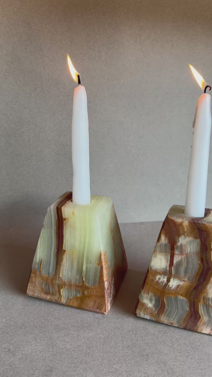 Sage & Sienna | SAÉA Pyramid Taper Candle Holders
