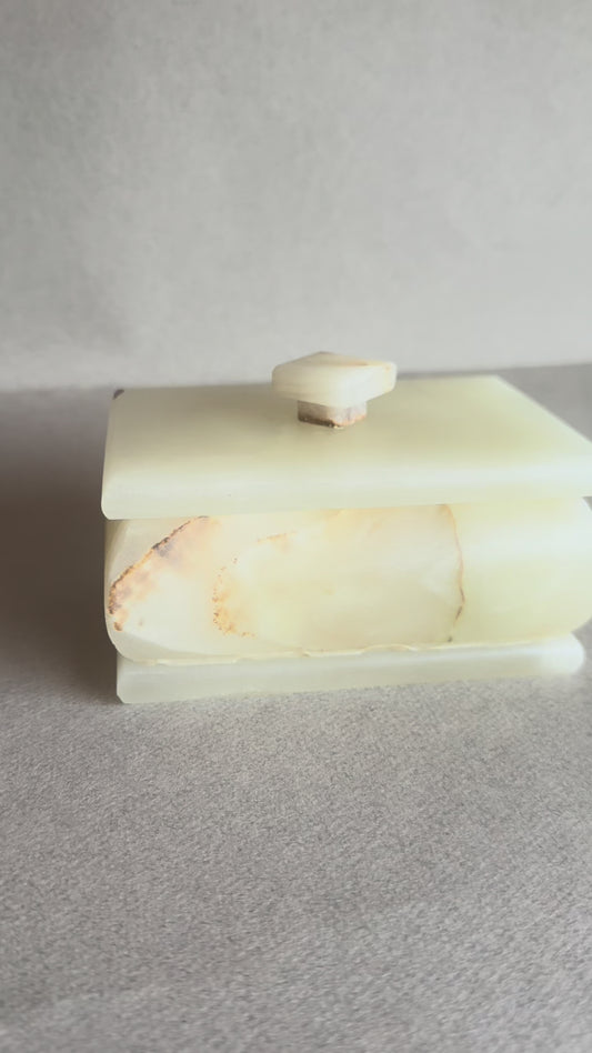 Nude green, clay, and soft ivory | SAÉA Storage Box with Lid