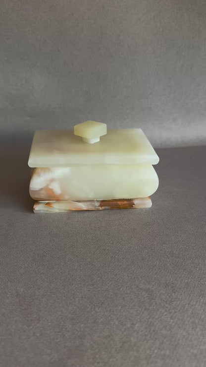 Cream, green and blush | SAÉA Storage Box with Lid