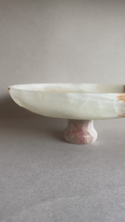 Desert ivory, rust, and blush | SAÉA Centerpiece Pedestal Bowl
