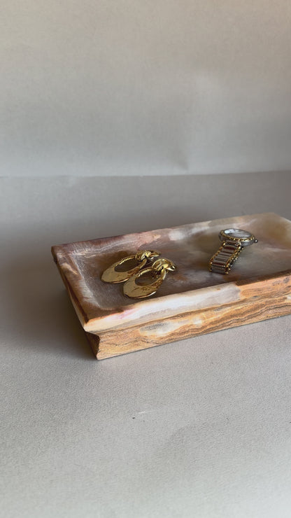 Warm brown & amber | SAÉA Onyx Catchall Tray