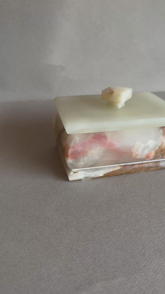 Nude Green & Blush | SAÉA Storage Box with Lid