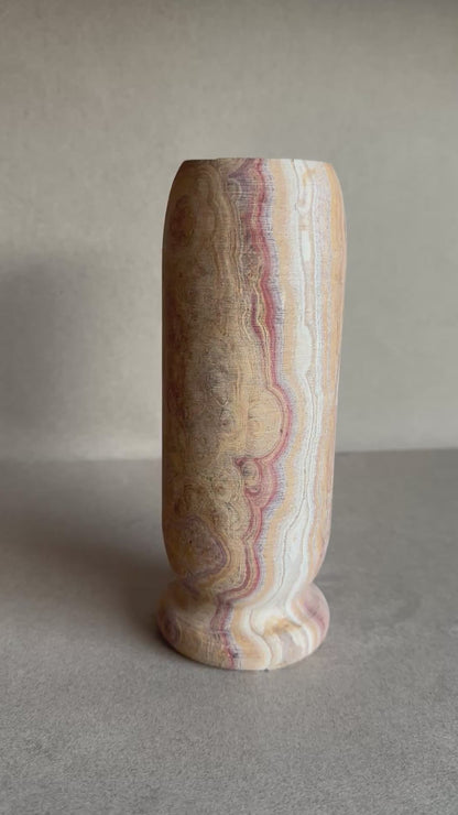 Alabaster, rust, and flame | SAÉA Origin Vase