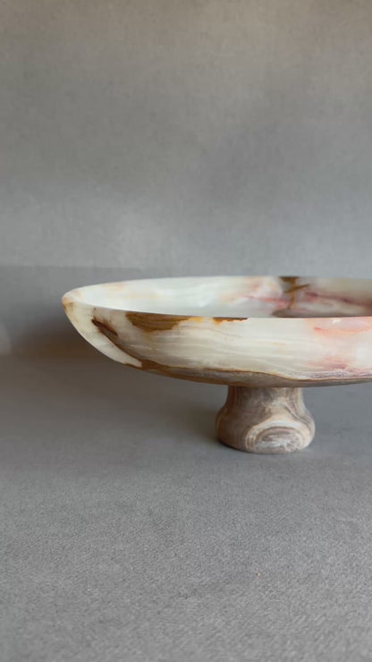 Amber, mocha, and cream | SAÉA Centerpiece Pedestal Bowl