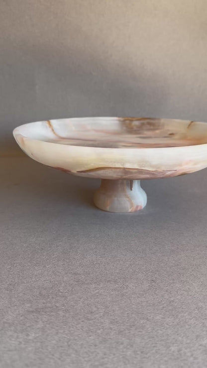 Terracotta, amber, and cream | SAÉA Centerpiece Pedestal Bowl
