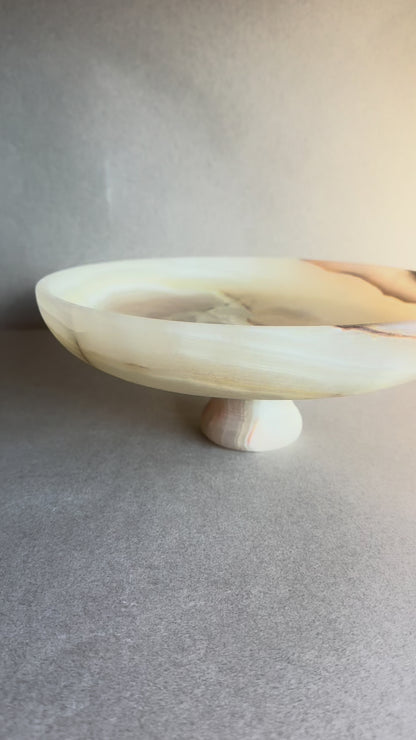 Ivory, caramel, and sand | SAÉA Centerpiece Pedestal Bowl
