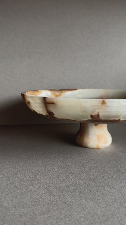 Honey, cream, and olive | SAÉA Centerpiece Pedestal Bowl