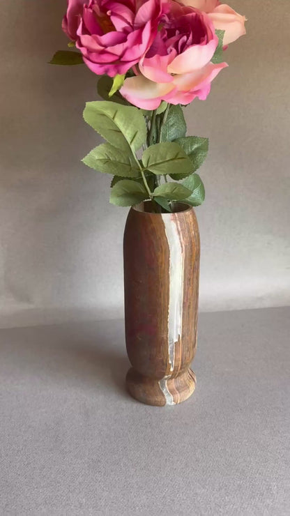Caramel, ivory, and earthy brown | SAÉA Origin Vase