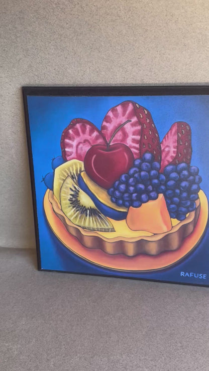 Vintage Fruit Tart Wall Plaque | Rafuse