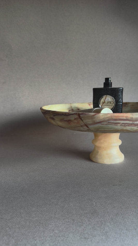 Sage green & moss | SAÉA Centerpiece Pedestal Bowl