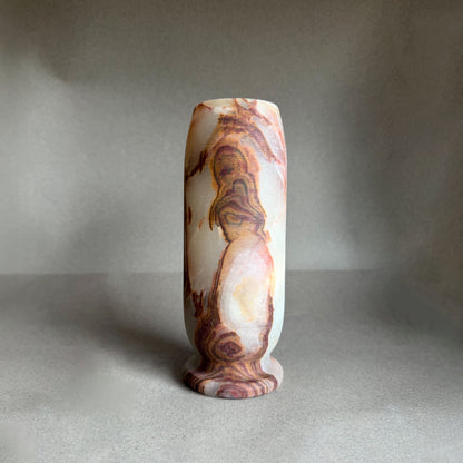 lavender brown cream white onyx marble stone vase