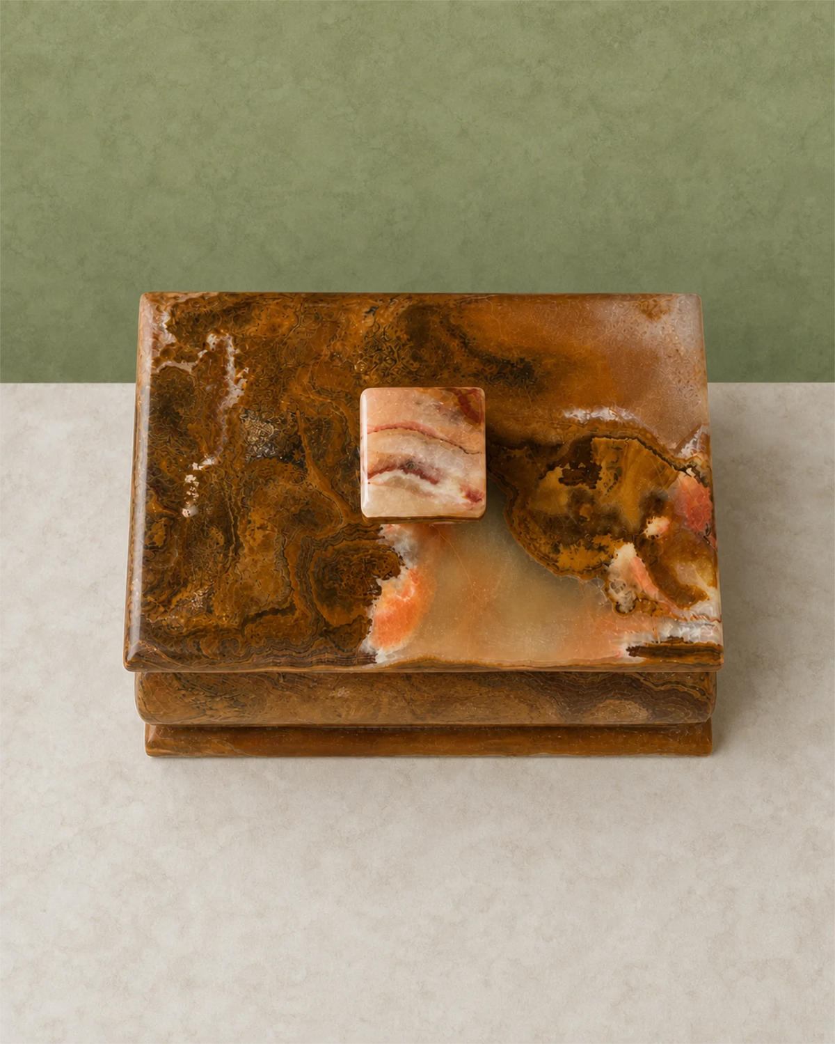 Umber & Coral | SAÉA Keepsake Box with Lid