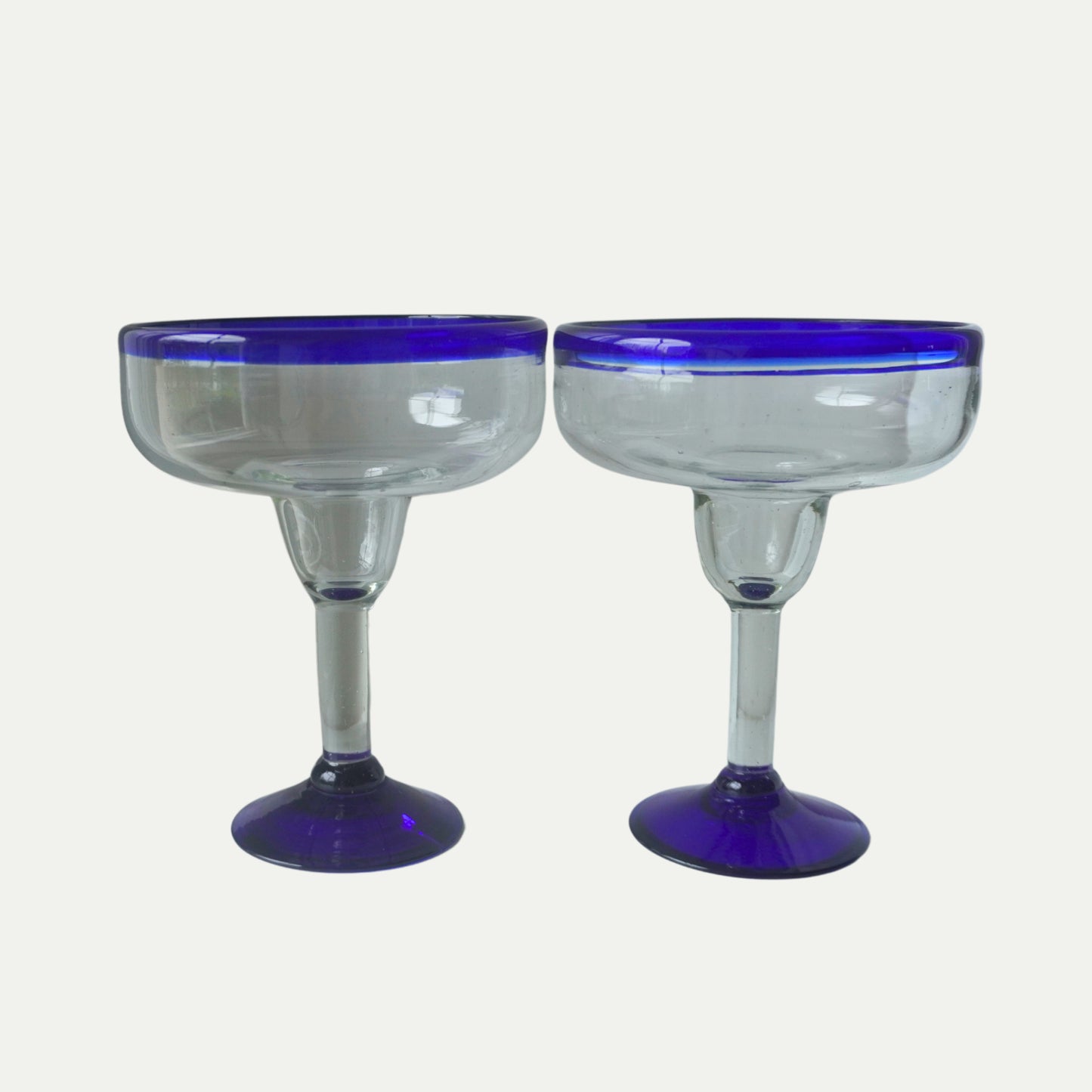 vintage blue margarita glasses 
