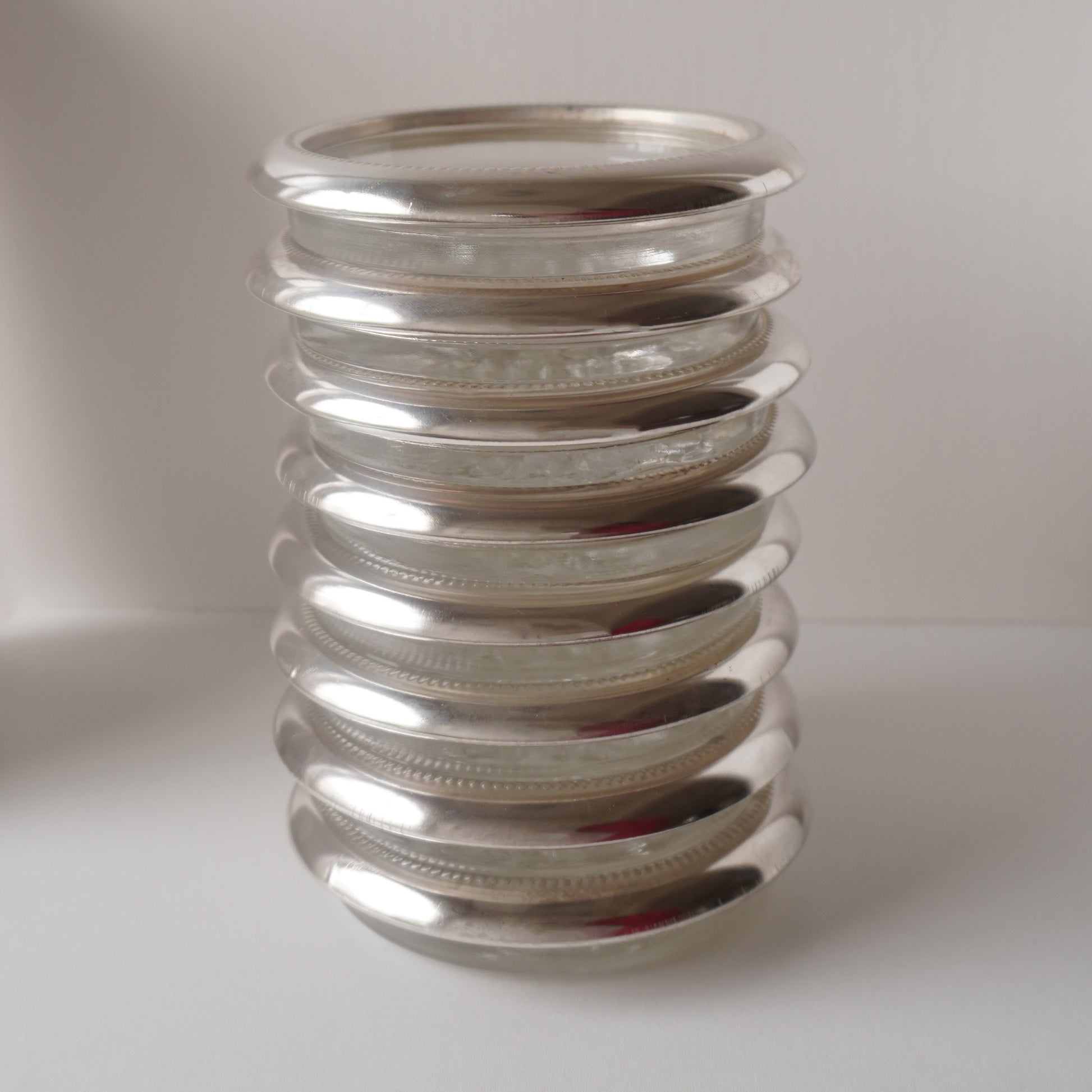 vintage silver plated coasters