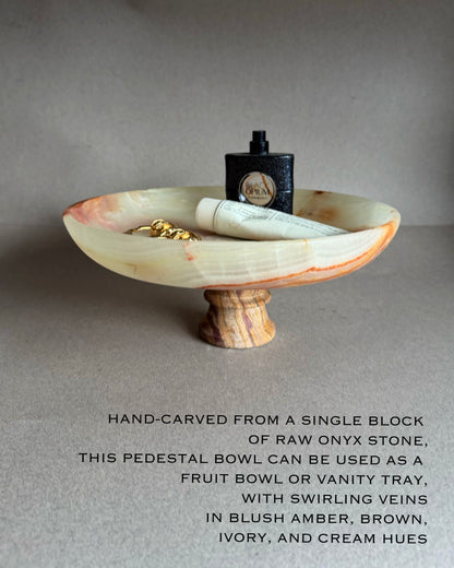 Warm rust & golden amber | SAÉA Centerpiece Pedestal Bowl