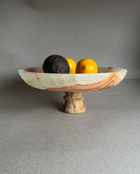 Warm rust & golden amber | SAÉA Centerpiece Pedestal Bowl