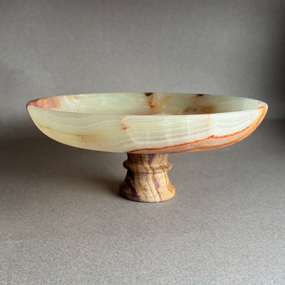Warm rust & golden amber | SAÉA Centerpiece Pedestal Bowl