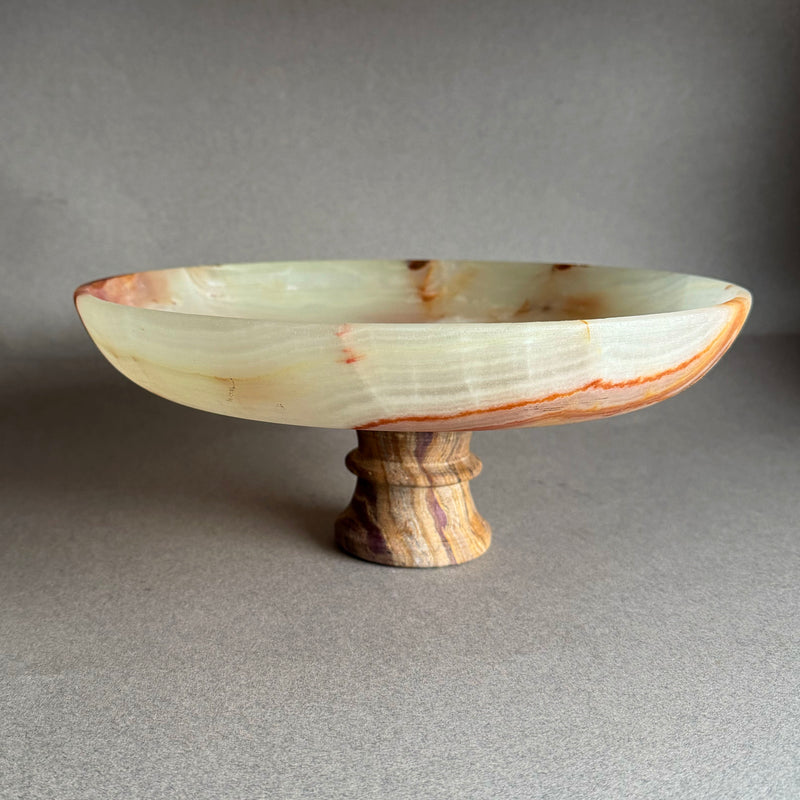 Warm rust & golden amber | SAÉA Centerpiece Pedestal Bowl